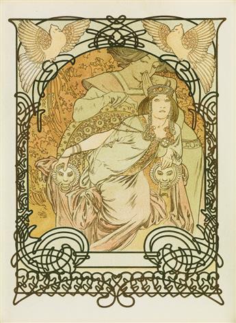 ALPHONSE MUCHA (1860-1939). ILSÉE. Group of 4 color lithographs. 1897. Sizes vary.
